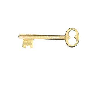 Vintage Antique Brass Skeleton Key Hollow Barrel 1.25”